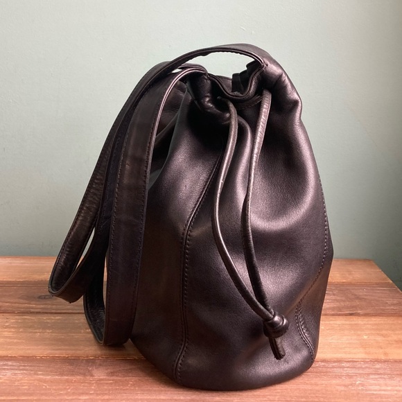 Vintage Coach Lexington Drawstring Leather Bag Italy - Picture 4 of 13